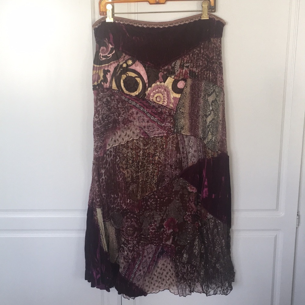 One-lining lace velvet skirtn